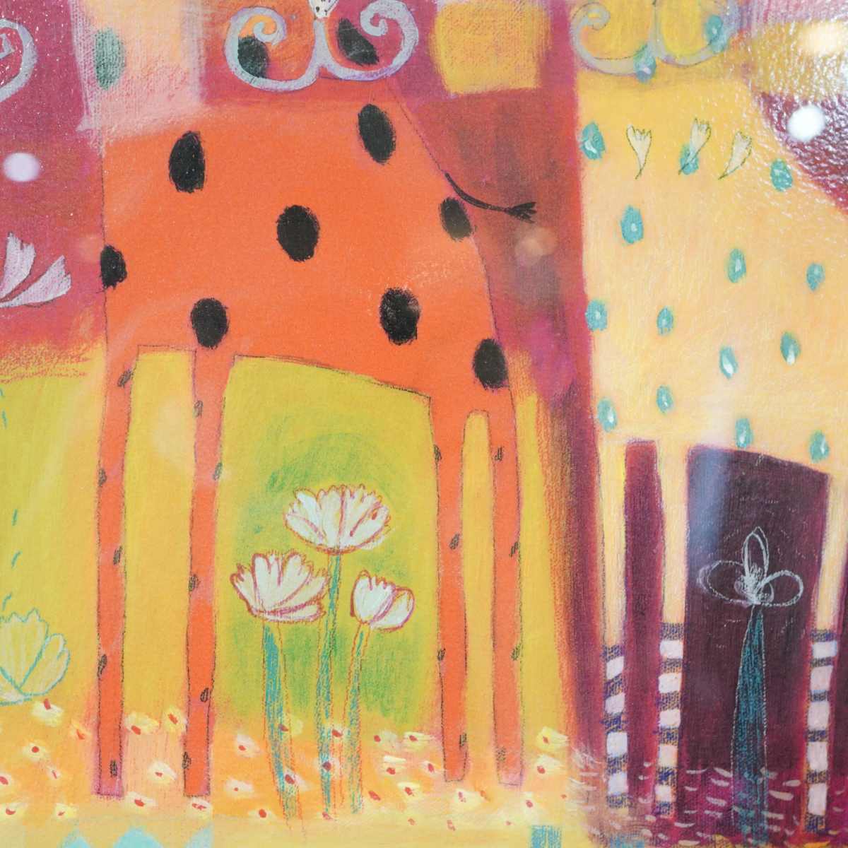 カレン・ホイプティング 「新しい日」キリン ジクレー版画 限定200部 中古