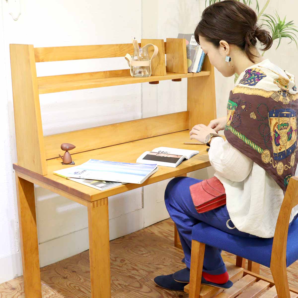 イクスス / ikususu デスクセット ブックスタンド付き 作業台 中古