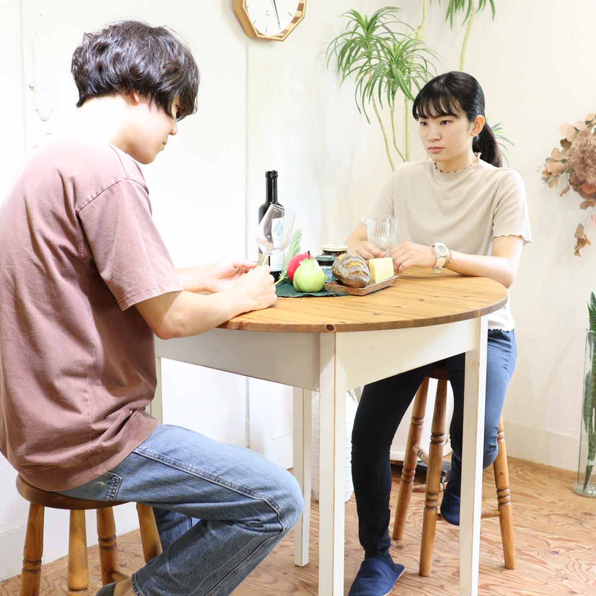 アンティフォクト / AuntieFoct ハイテーブル ラウンドテーブル カントリー 中古