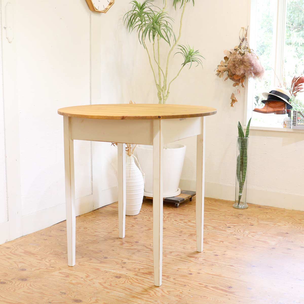 アンティフォクト / AuntieFoct ハイテーブル ラウンドテーブル カントリー 中古