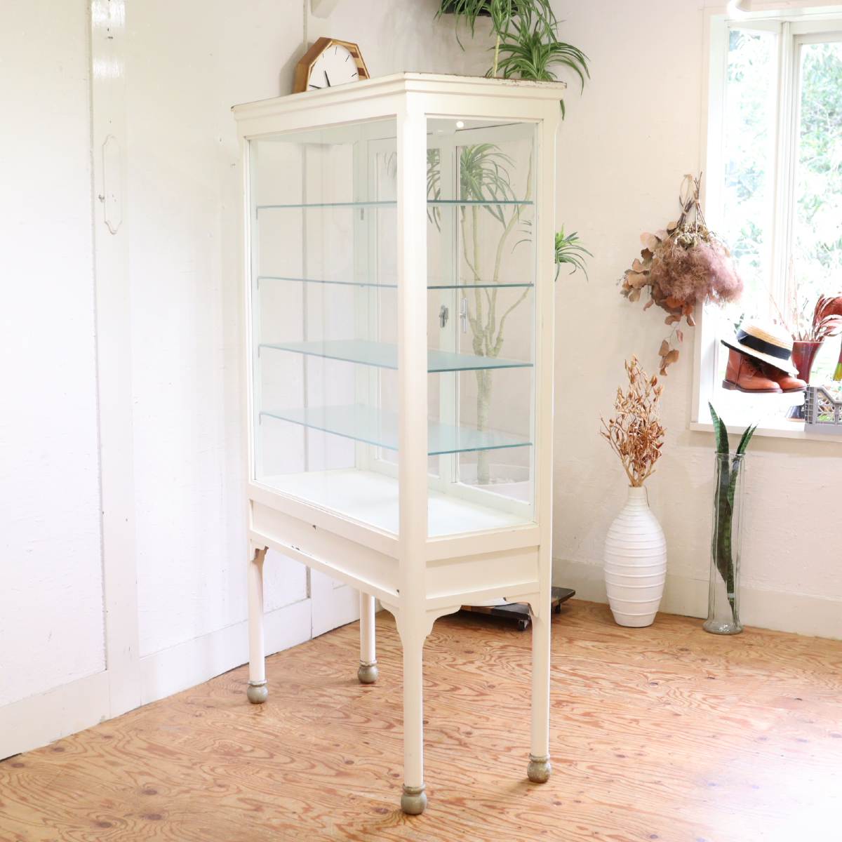 ケビント 医療棚 コレクションボード 飾り棚 キャビネット ホワイト レトロ アンティーク