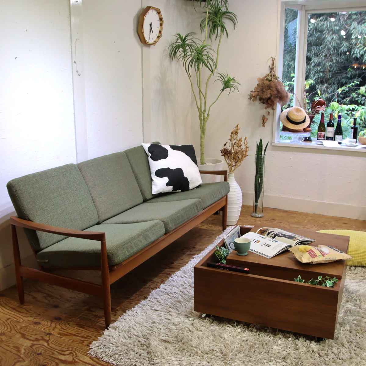 SKIVE MOBELFABRIK  トリプルソファ チーク 3人掛けソファ 北欧 デンマーク ヴィンテージ