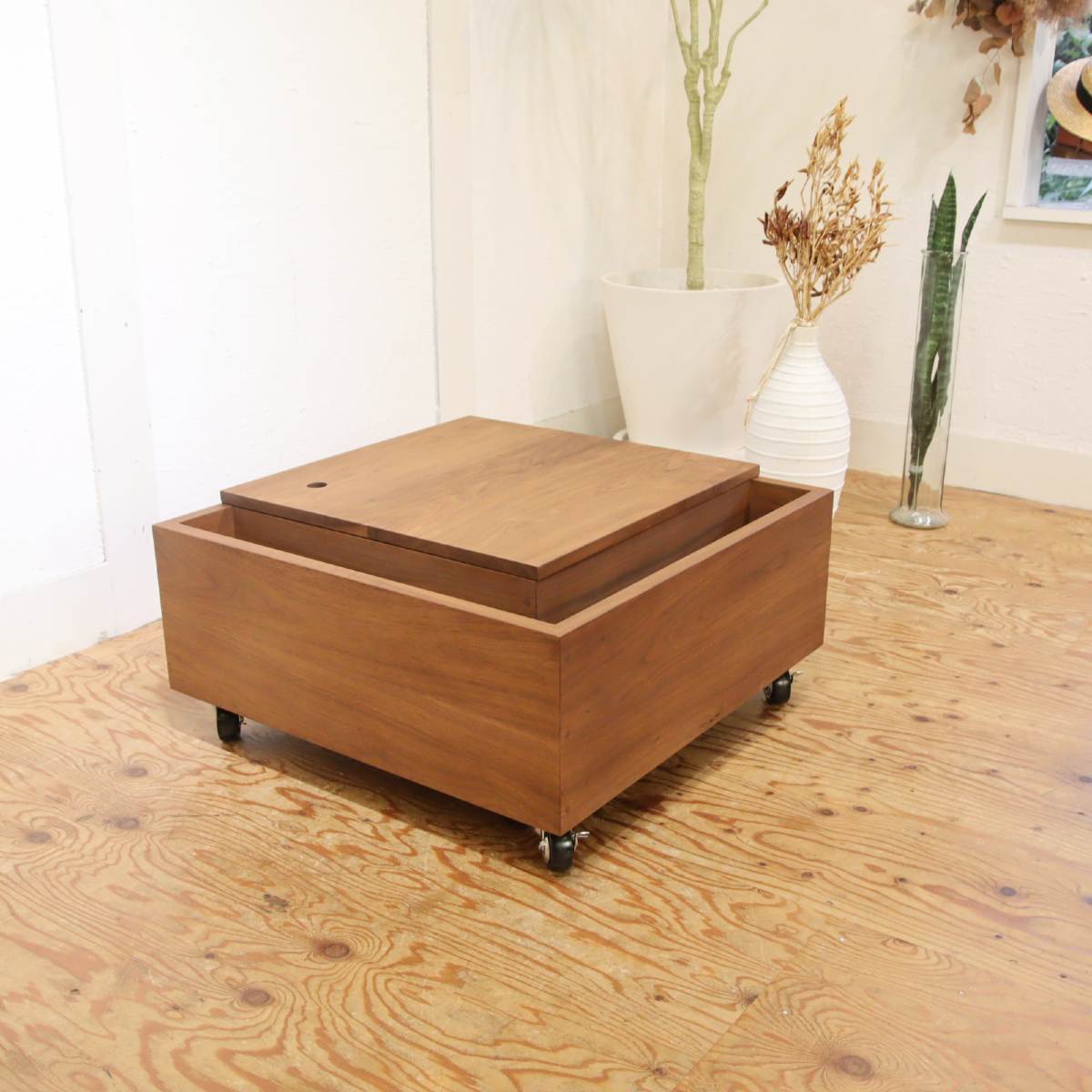 マスターウォール センターテーブル ウォールナット材 ディスプレイ 収納付き  中古