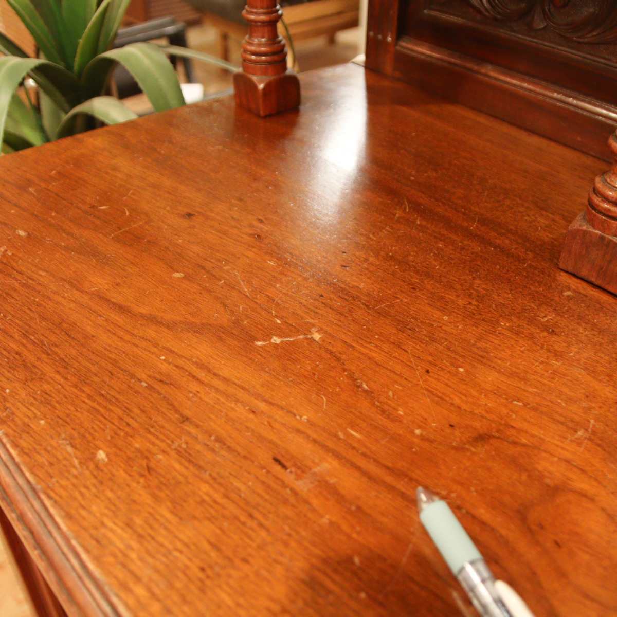 ミラー付きバッフェ 飾り棚 クラシカル収納棚 ヴィンテージ