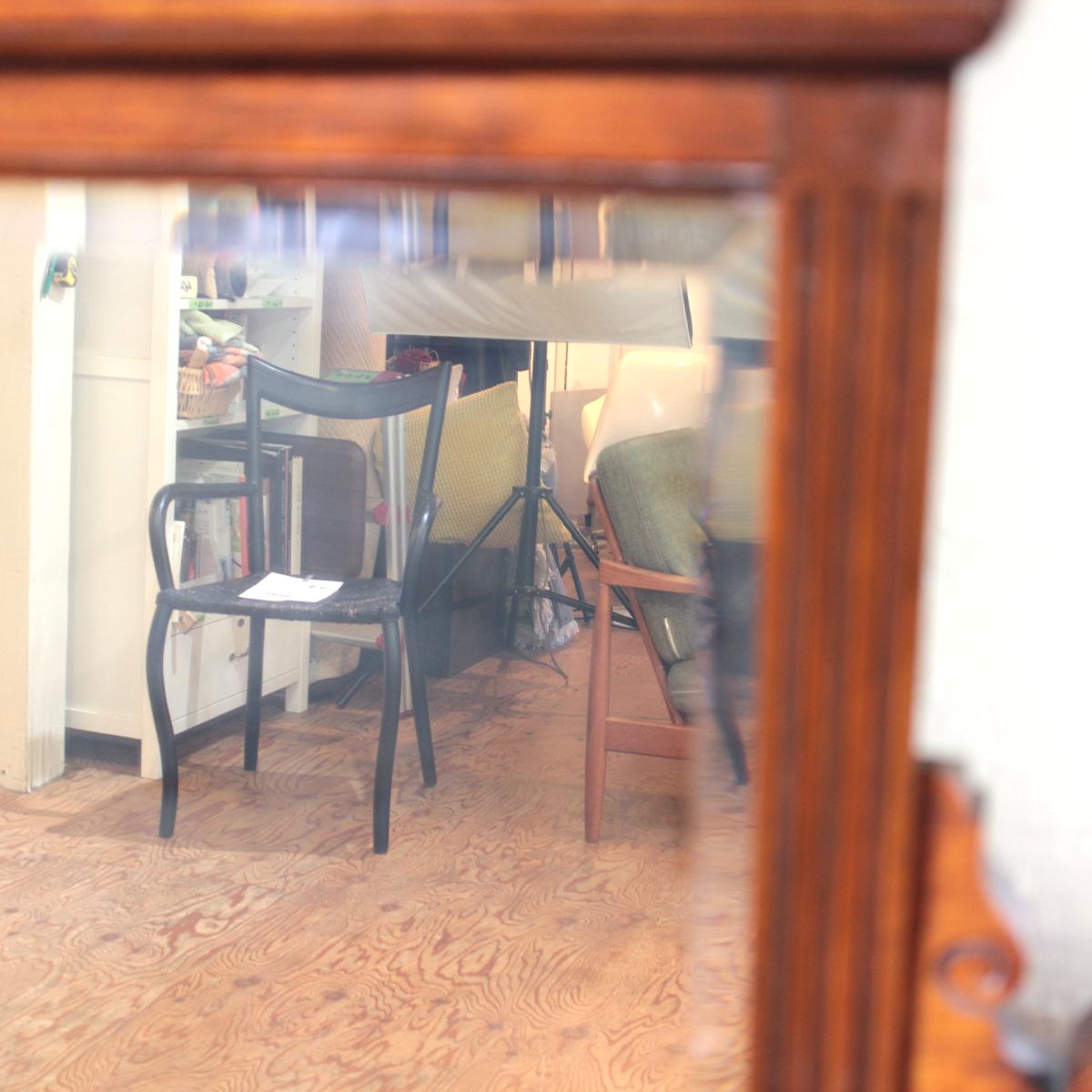 ミラー付きバッフェ 飾り棚 クラシカル収納棚 ヴィンテージ