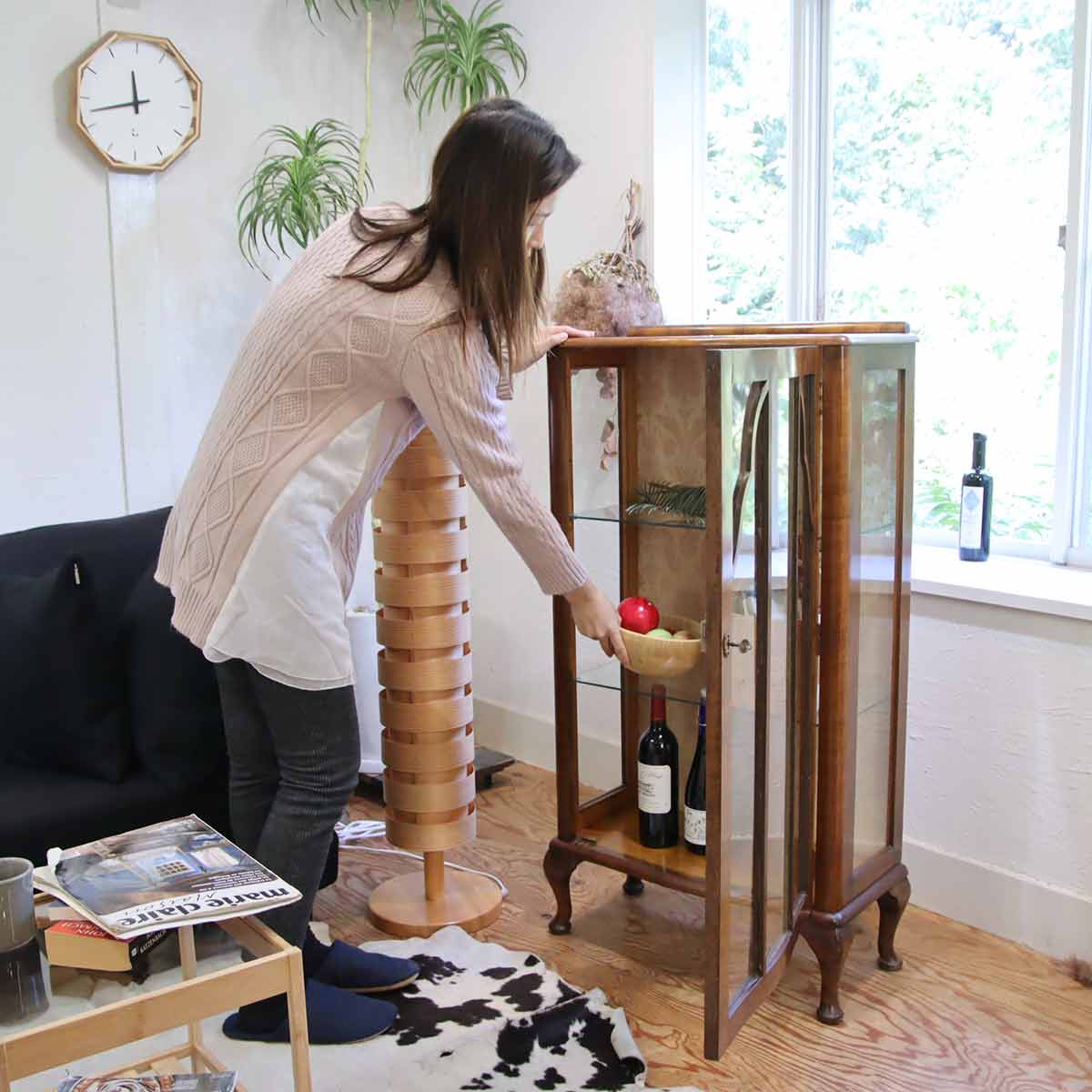 英国アンティーク飾り棚 ディスプレイキャビネット コレクションボード