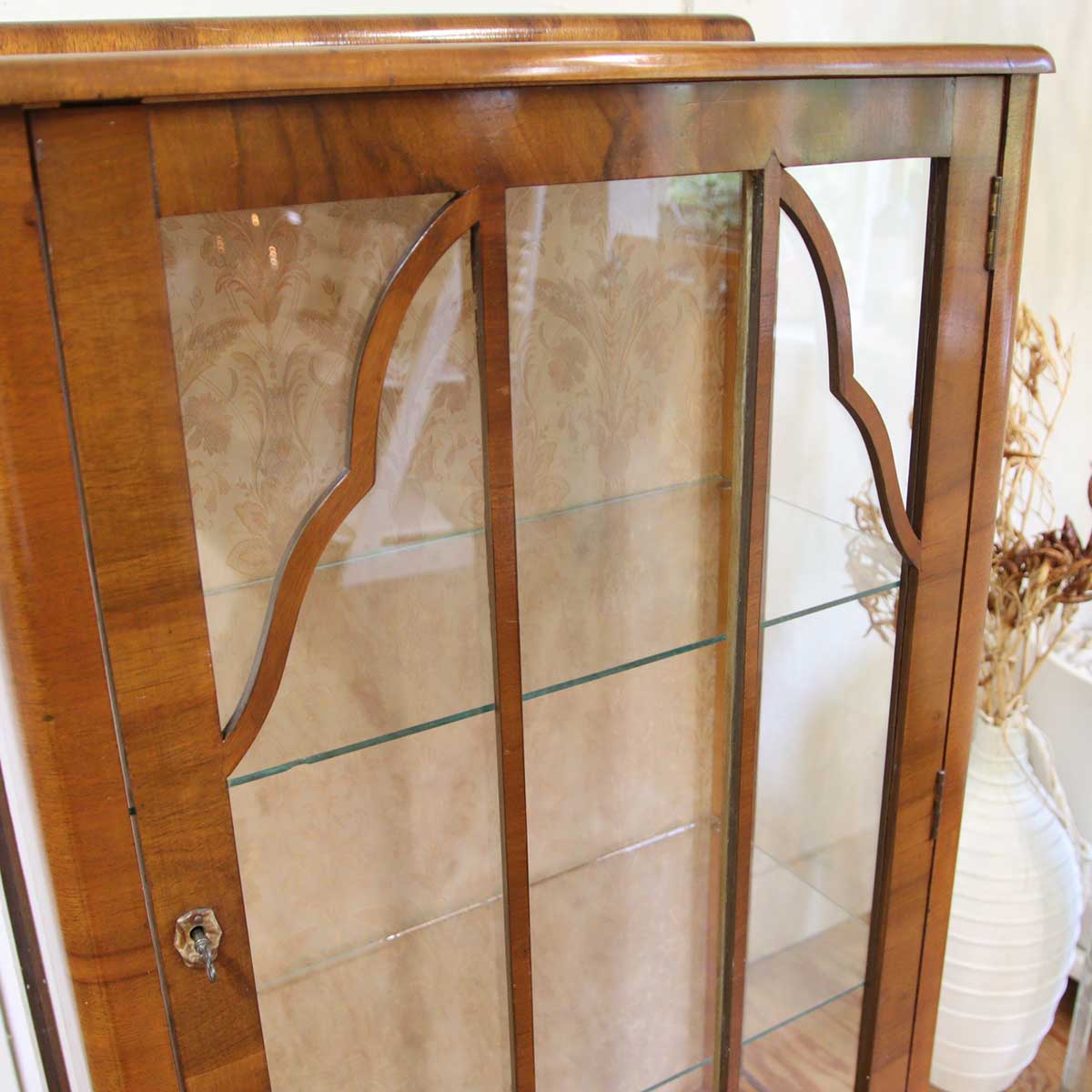 英国アンティーク飾り棚 ディスプレイキャビネット コレクションボード