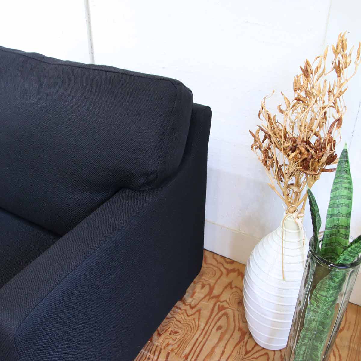 フクラ / HUKLA ラコンテ 1Pソファ 1人掛けチェア ブラックカバーリングソファ【1】 展示品