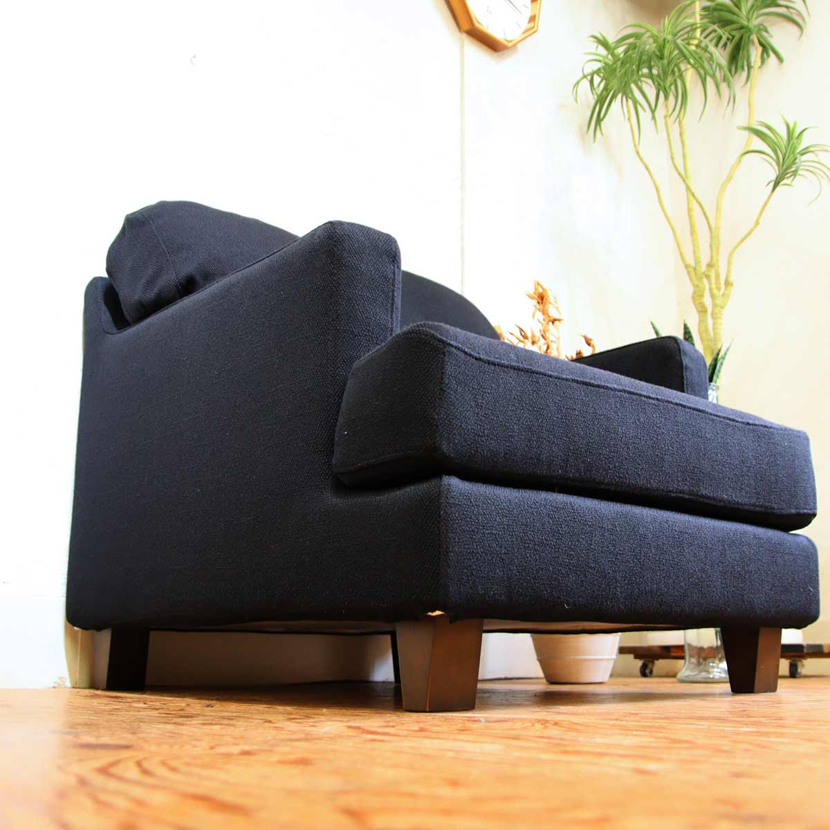 フクラ / HUKLA ラコンテ 1Pソファ 1人掛けチェア ブラックカバーリングソファ【1】 展示品