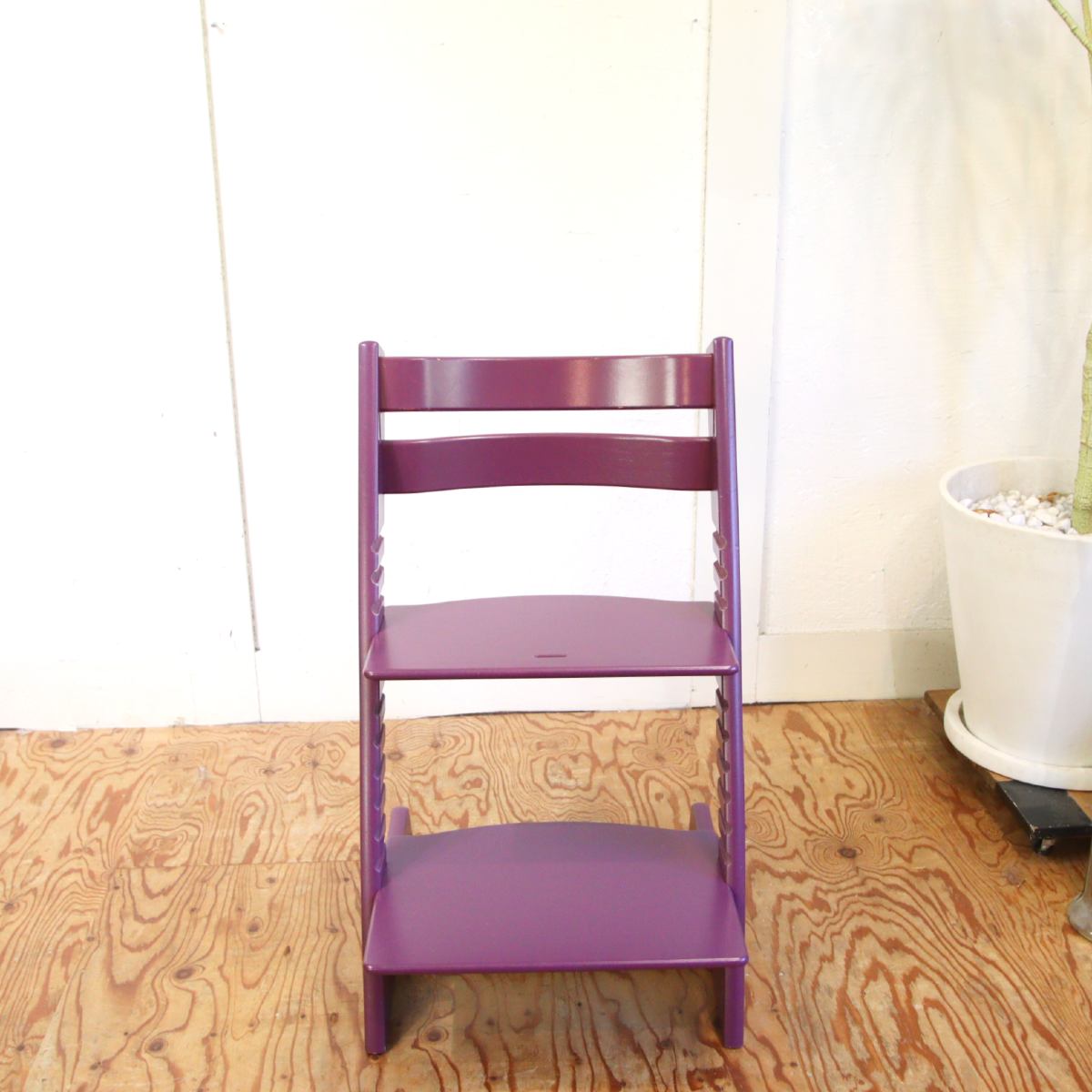 ストッケ / Stokke トリップトラップ / TRIPP TRAPP 北欧 子供用椅子 パープル 【1】 中古
