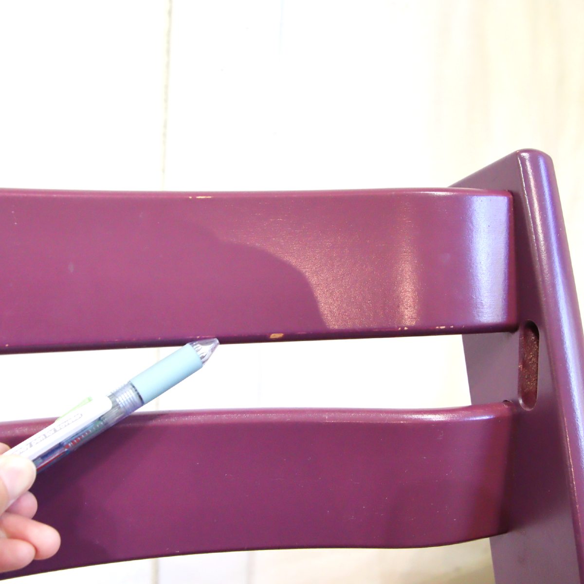 ストッケ / Stokke トリップトラップ / TRIPP TRAPP 北欧 子供用椅子 パープル 【1】 中古