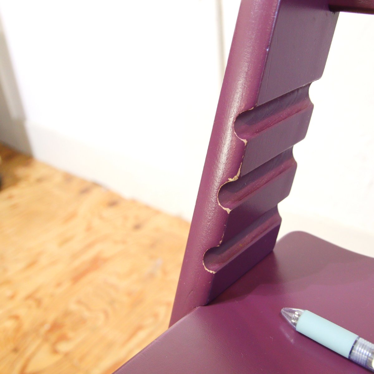 ストッケ / Stokke トリップトラップ / TRIPP TRAPP 北欧 子供用椅子 パープル 【1】 中古