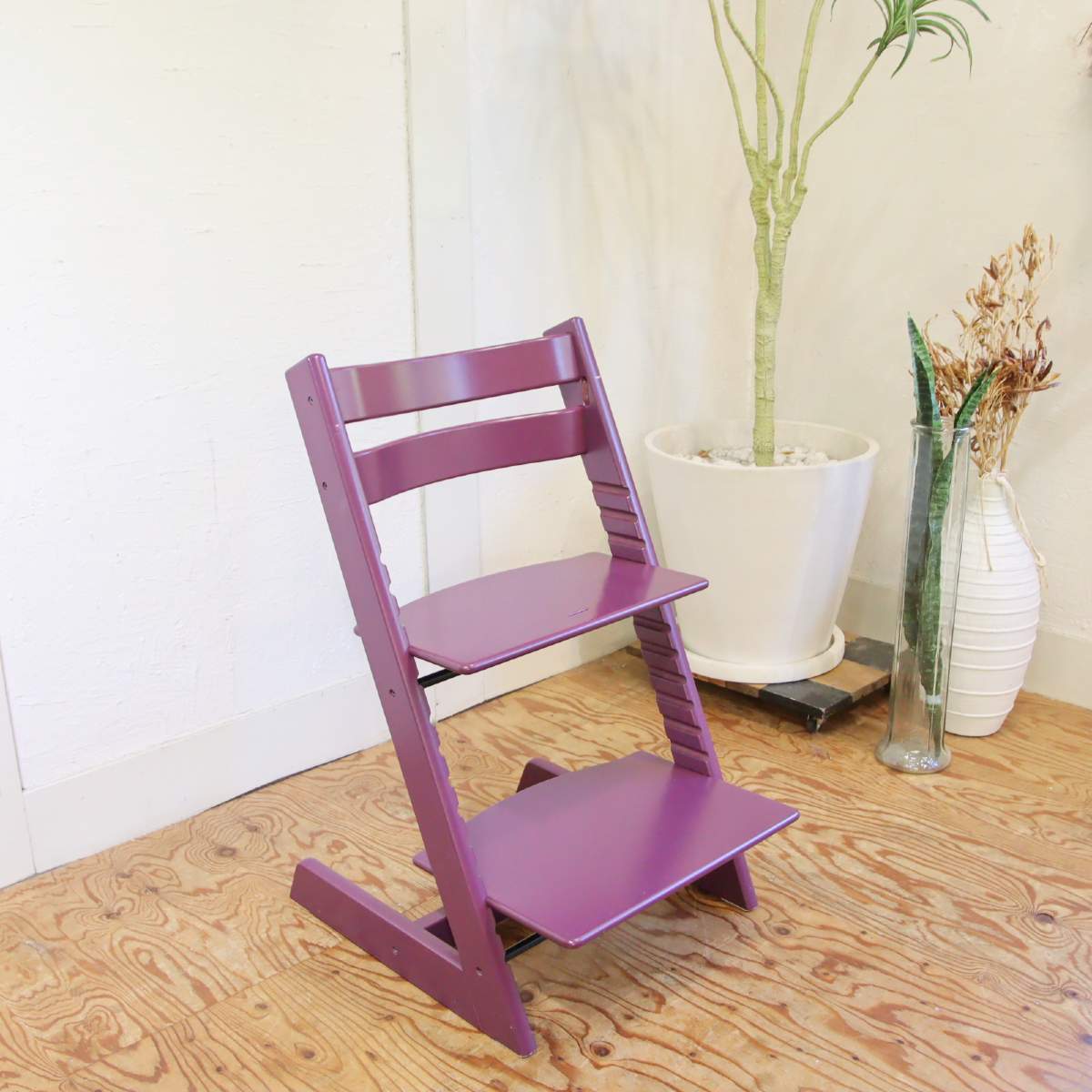 ストッケ / Stokke トリップトラップ チェア / TRIPP TRAPP 北欧 子供用椅子 パープル 【2】 中古