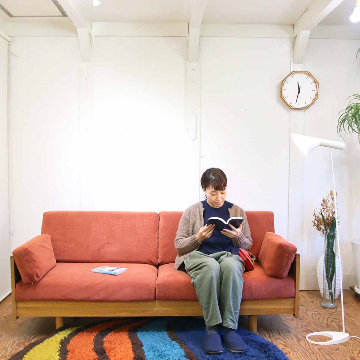 吉桂 source サラ / SALA Sofa 182 ソファ 3人掛け オーク 中古