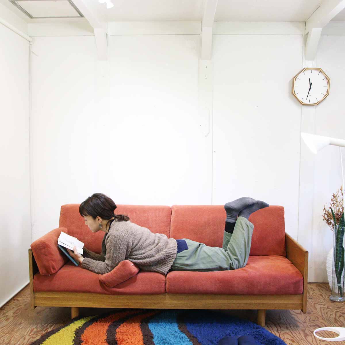吉桂 source サラ / SALA Sofa 182 ソファ 3人掛け オーク 中古