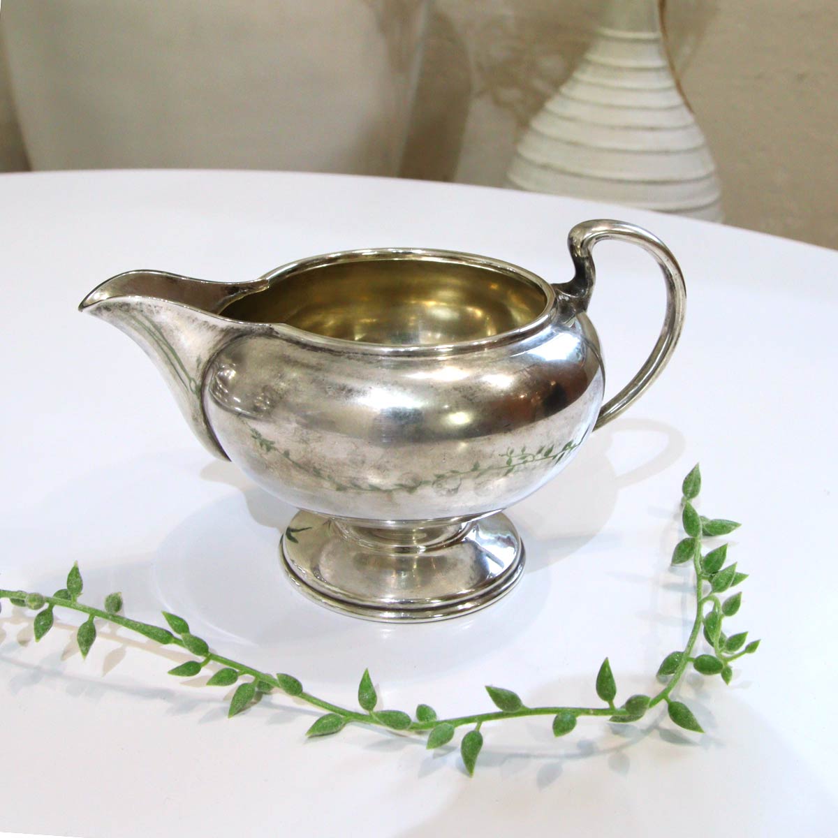 英国アンティーク 銀食器セット ティーセット ポット ミルク シュガー ティーストレーナー トレイ