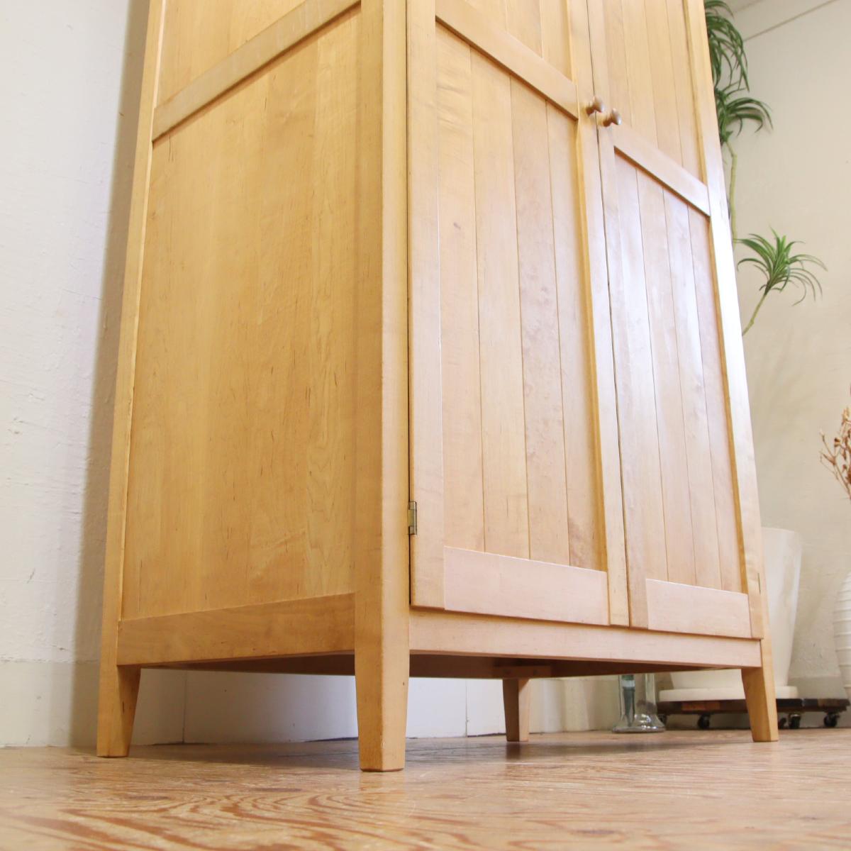 北の住まい設計社 ワードローブ クローゼット 衣類収納 メープル無垢材 中古