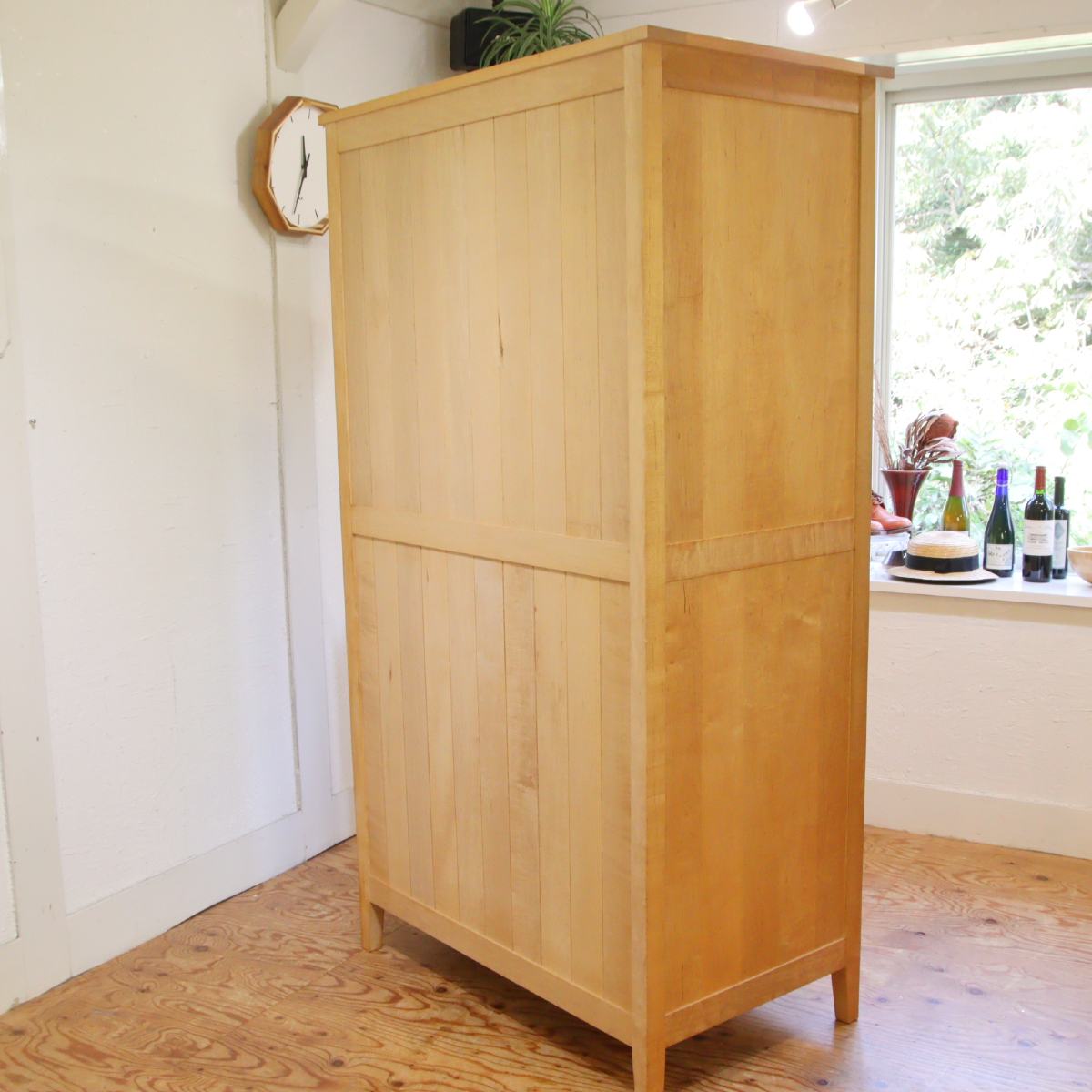 北の住まい設計社 ワードローブ クローゼット 衣類収納 メープル無垢材 中古