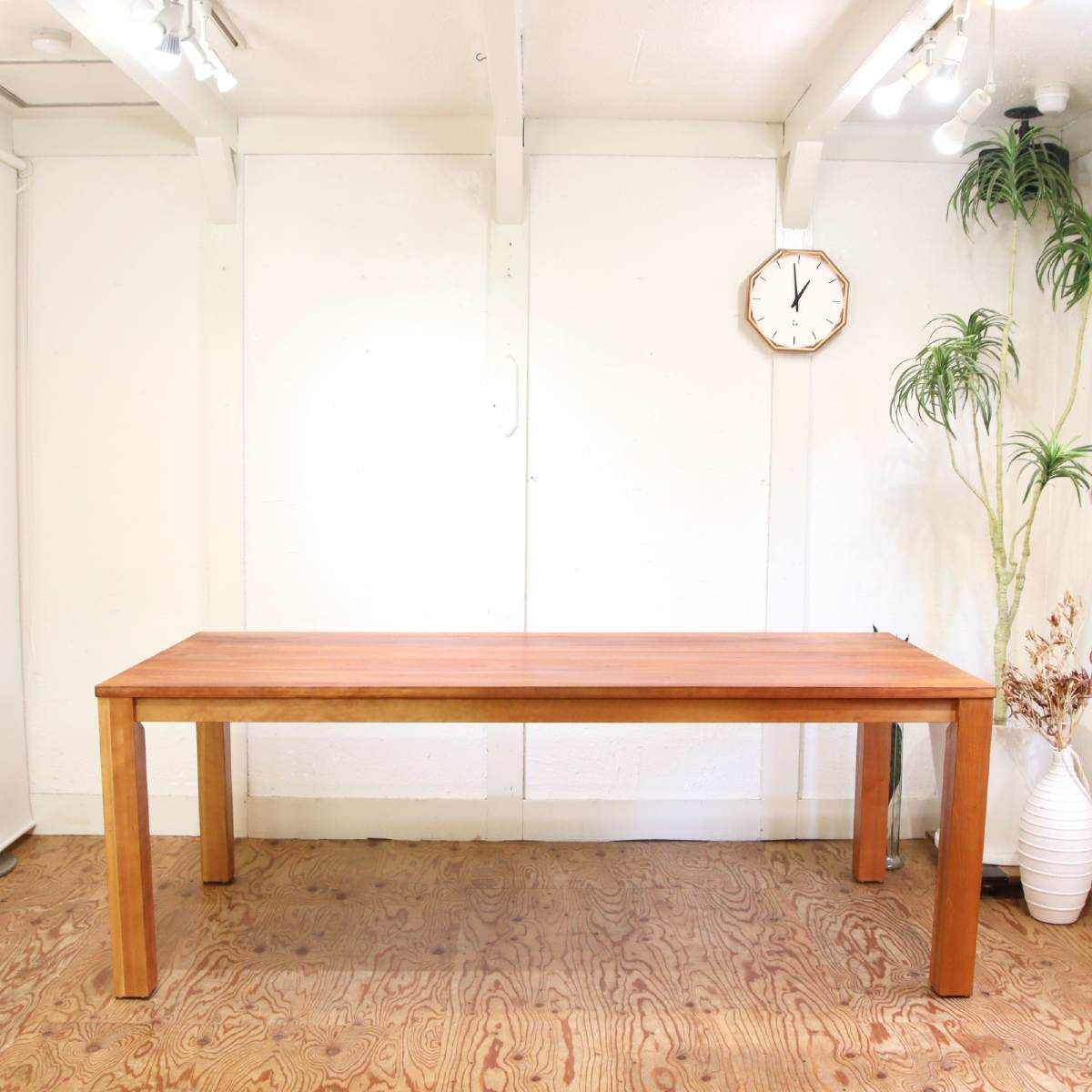 チェリー無垢材 ダイニングテーブル 幅200㎝ 中古