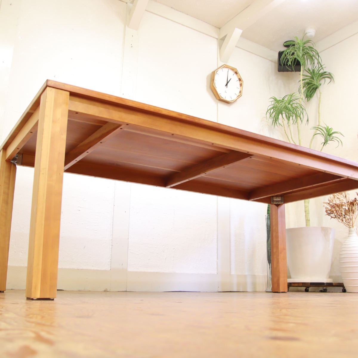 チェリー無垢材 ダイニングテーブル 幅200㎝ 中古