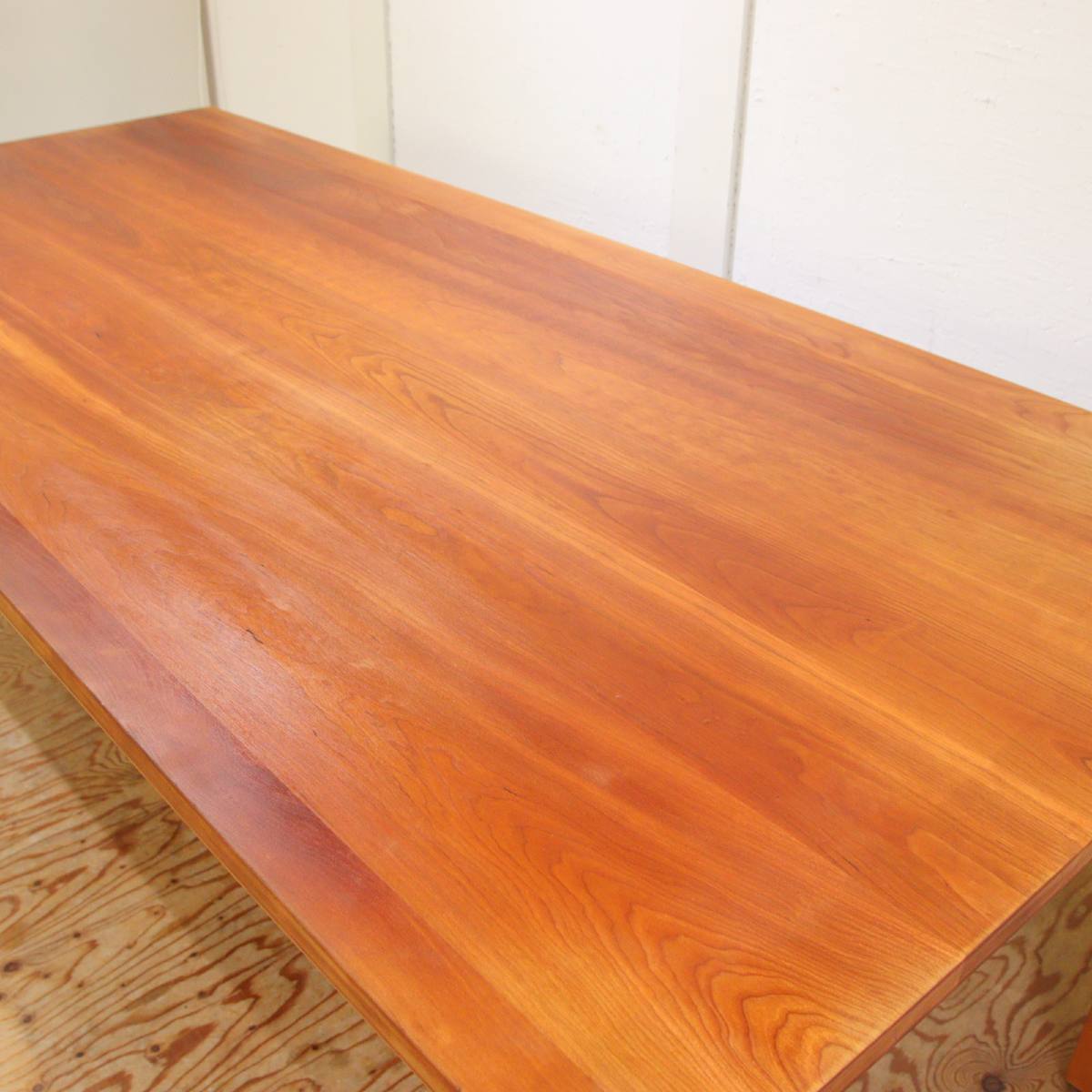 チェリー無垢材 ダイニングテーブル 幅200㎝ 中古