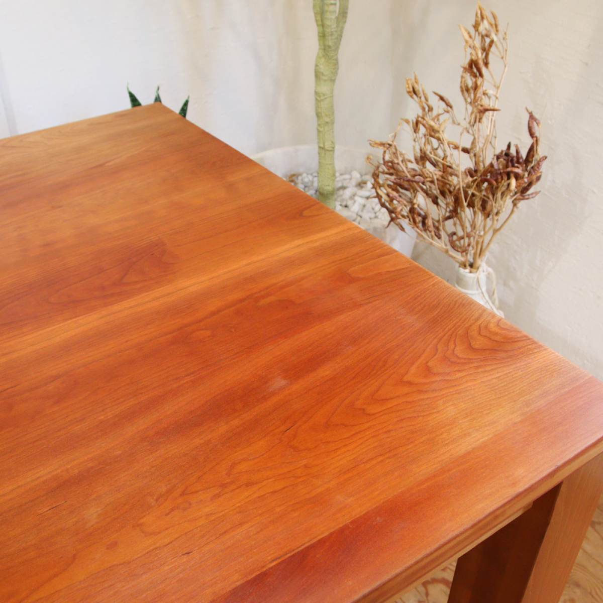 チェリー無垢材 ダイニングテーブル 幅200㎝ 中古