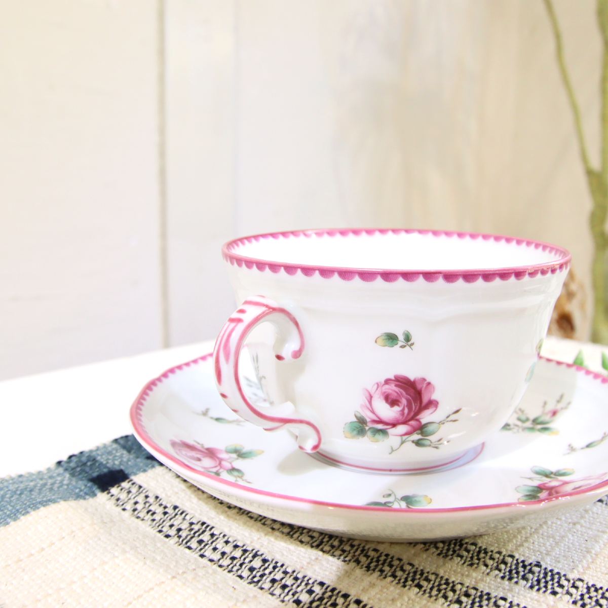 リチャードジノリ / Richard Ginori カップ&ソーサー【1】 ドッチア窯 アンティークローズ イタリア 中古