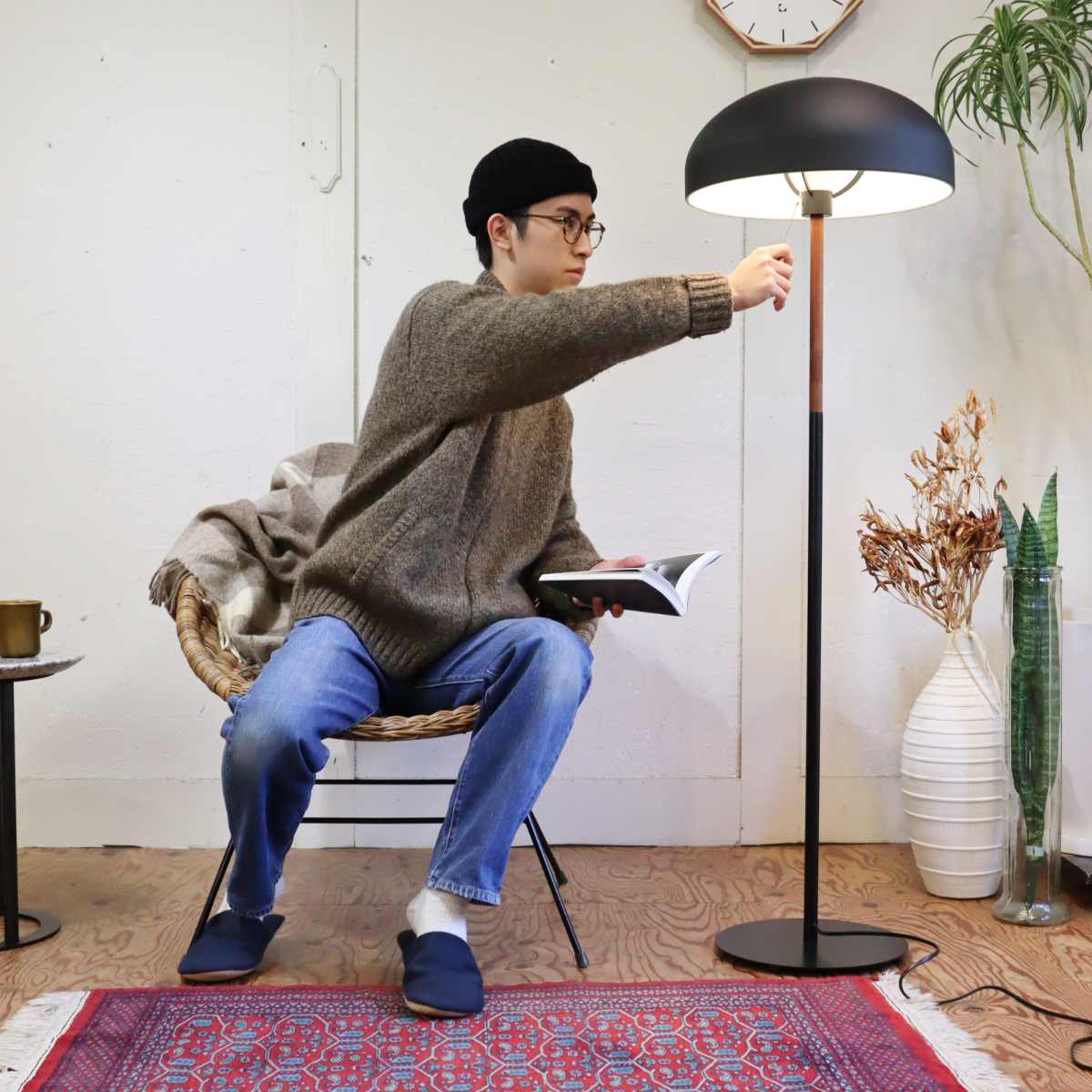 アプロス / APROZ ウェイン / WAYNE / F フロアライト 間接照明 ブラック 中古