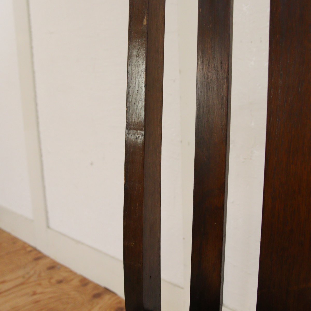 英国アンティーク ダイニングチェア 木製チェア オーク材 座面張替え済【1】座面ブラック