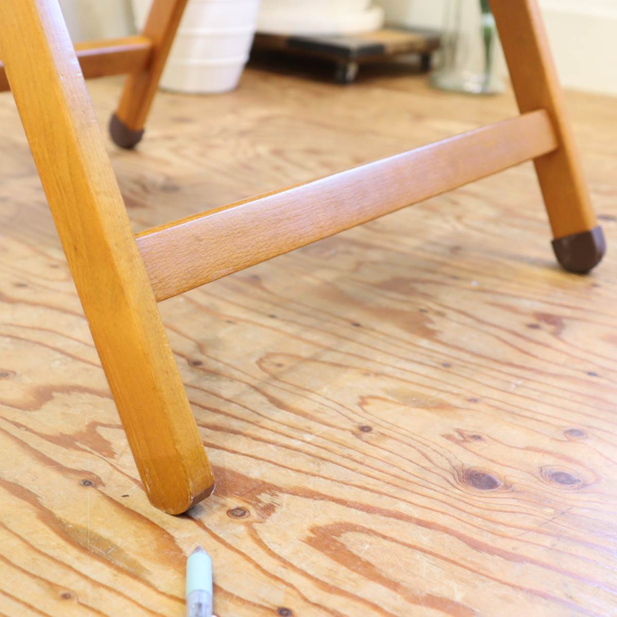 フォールディングチェア 【2】アウトドア 折りたたみチェア リクライニング ビーチ材 中古