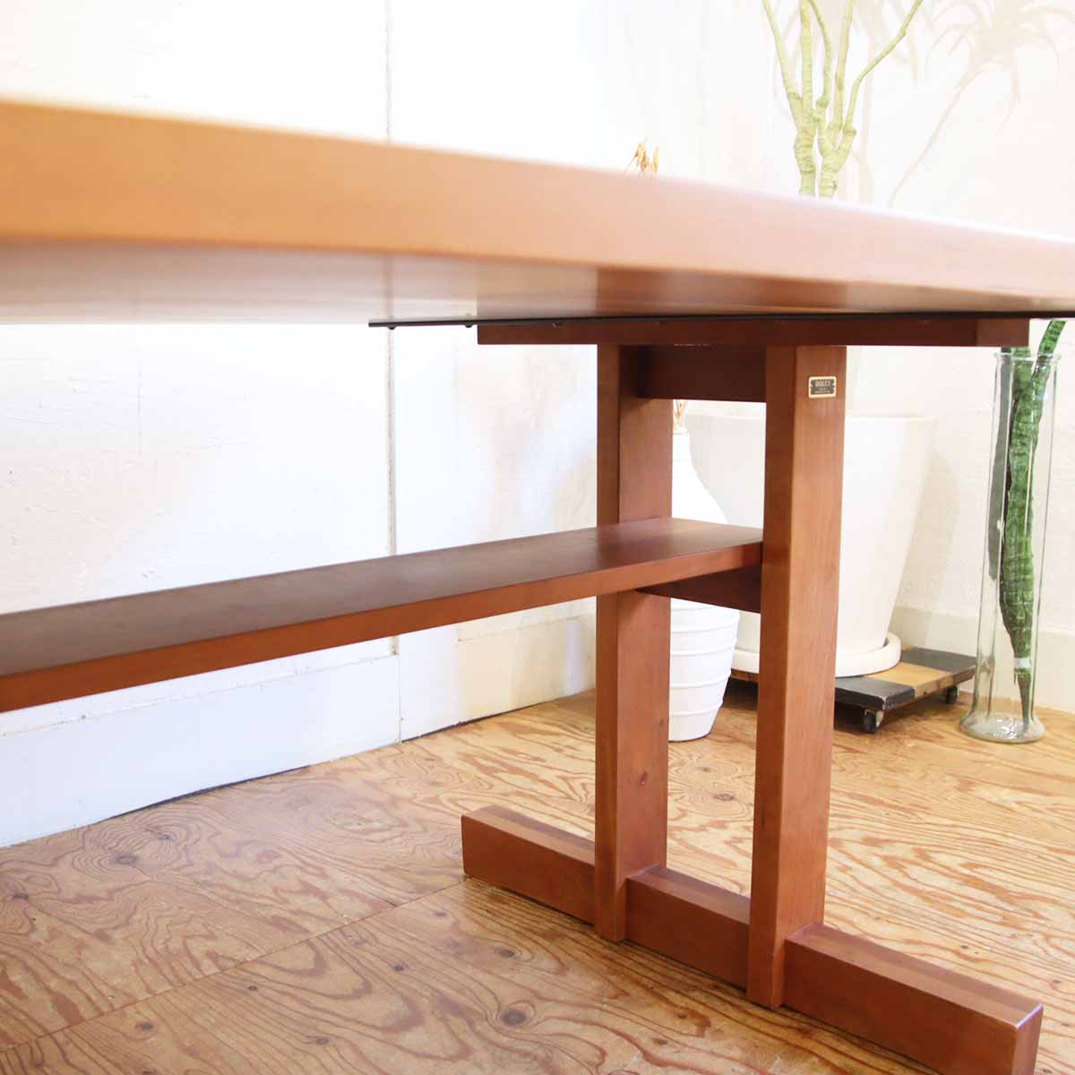 <i>動画</i>シャルドネ 柏木工 ドルチ / DOLCI ダイニングテーブル 高さ65 無垢材 中古