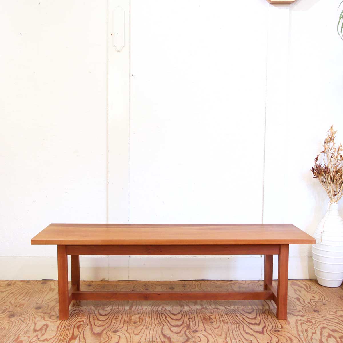 <i>動画</i>シャルドネ 柏木工 ドルチ / DOLCI ダイニングベンチ チェリー無垢材 中古