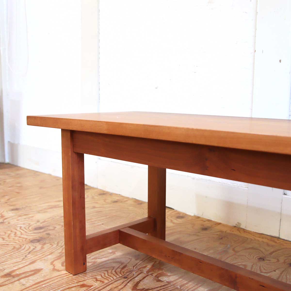 <i>動画</i>シャルドネ 柏木工 ドルチ / DOLCI ダイニングベンチ チェリー無垢材 中古