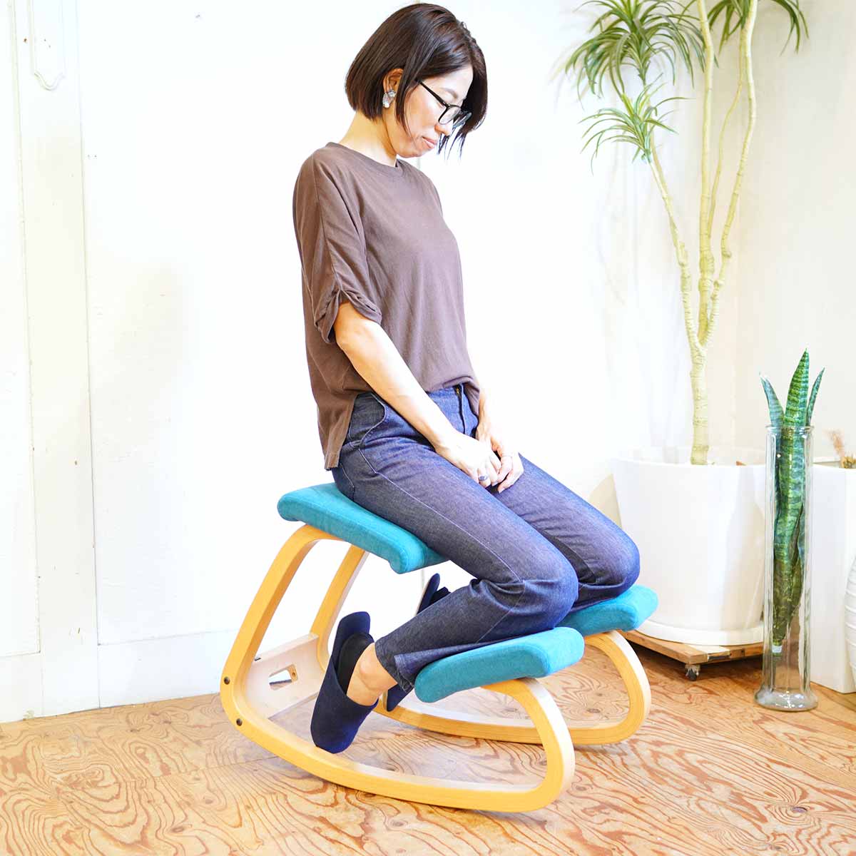 ヴァリエール / VARIER バリアブル / VARIABLE バランスチェア 水色 ブルー ピーター・オプスヴィック 中古