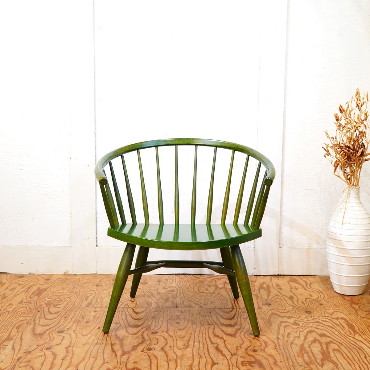 スポークチェア アームチェア グリーン ヴィンテージ 【1】