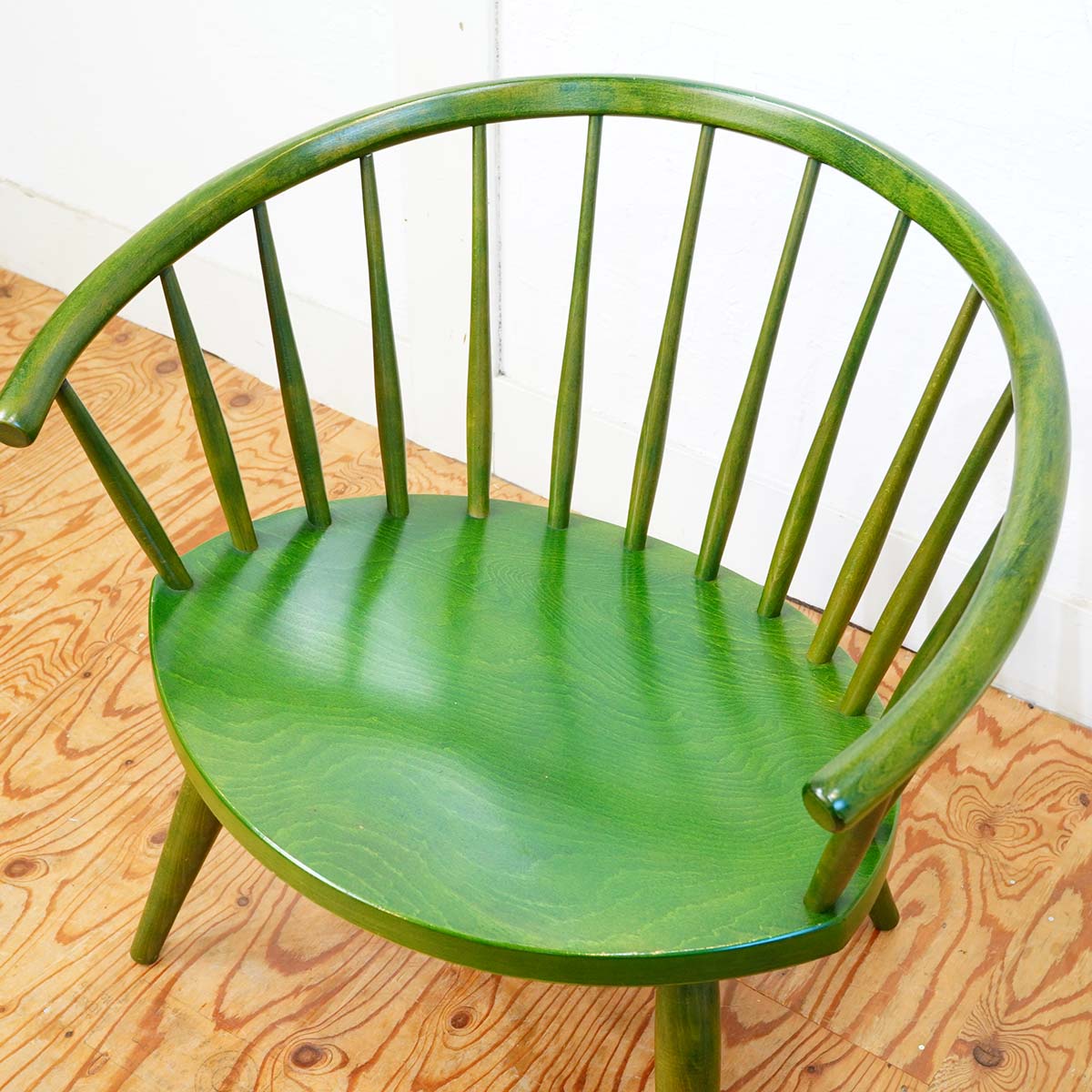 スポークチェア アームチェア グリーン ヴィンテージ 【1】