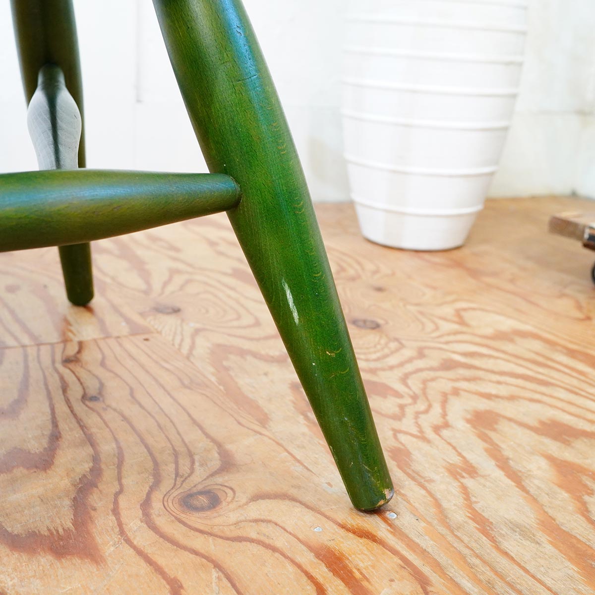 スポークチェア アームチェア グリーン ヴィンテージ 【1】