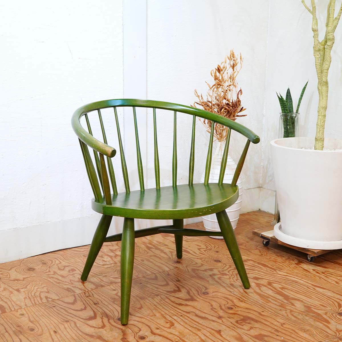スポークチェア アームチェア グリーン ヴィンテージ 【2】