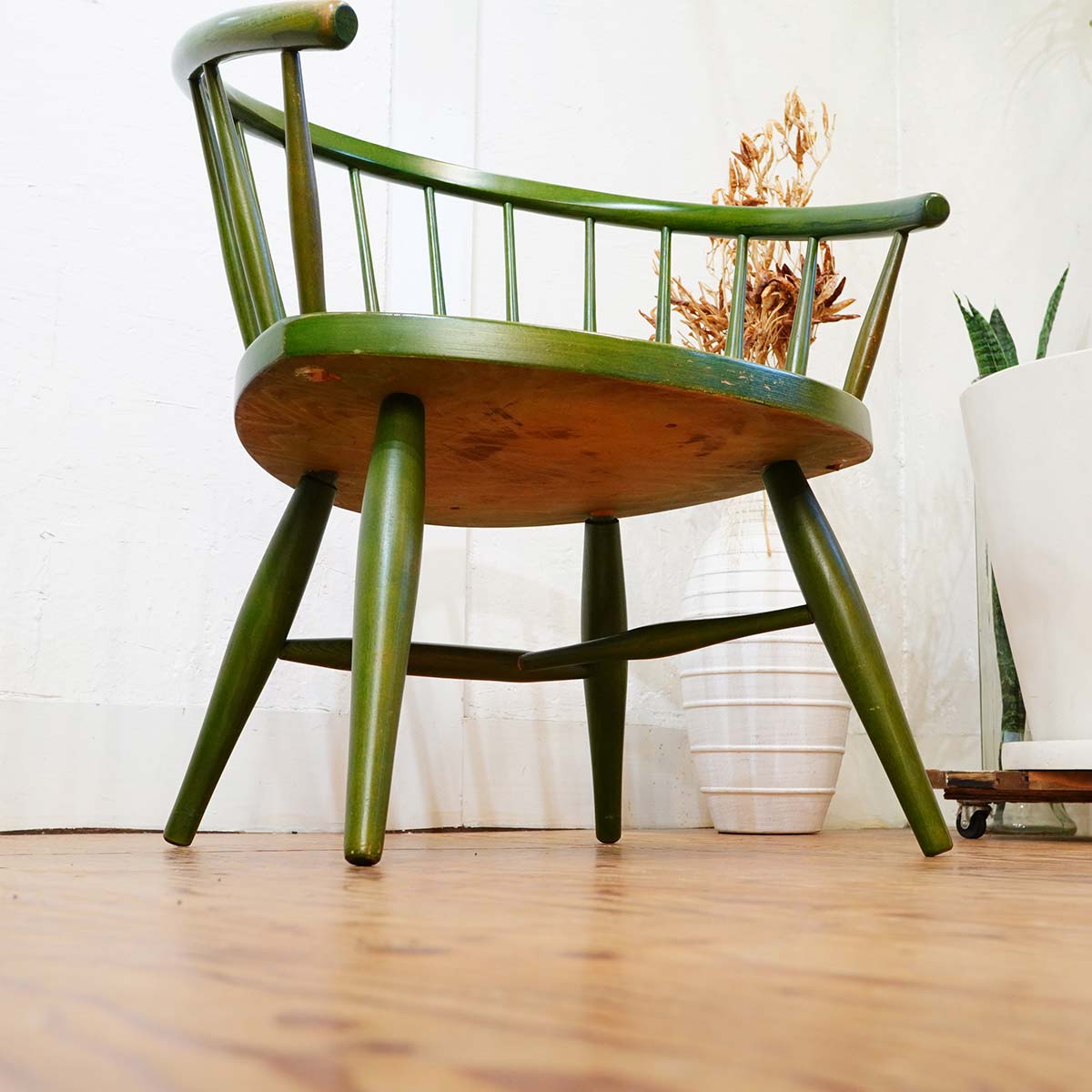 スポークチェア アームチェア グリーン ヴィンテージ 【2】