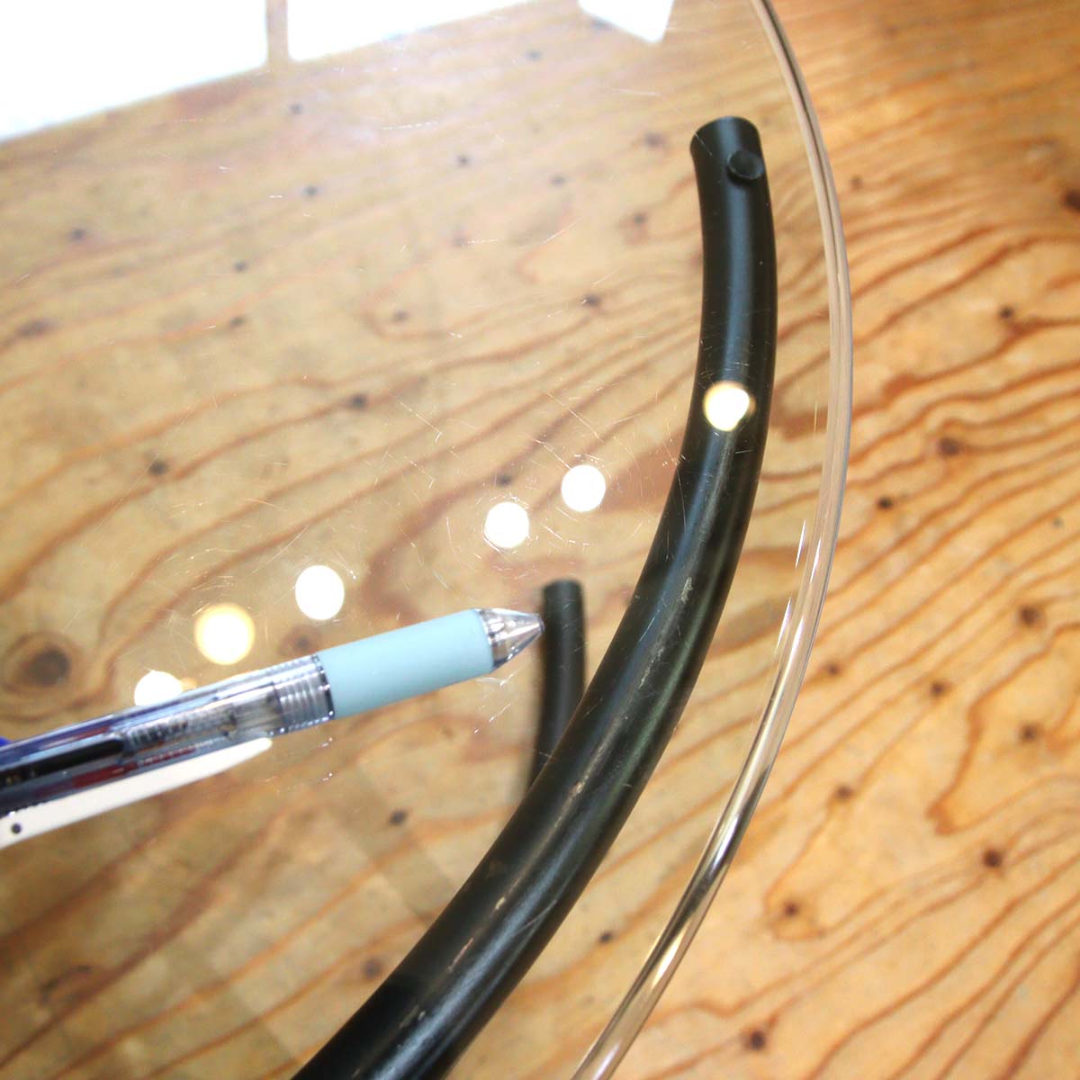 フクラ / HUKLA TMRB ガラスローテーブル M 円テーブル サイドテーブル中古