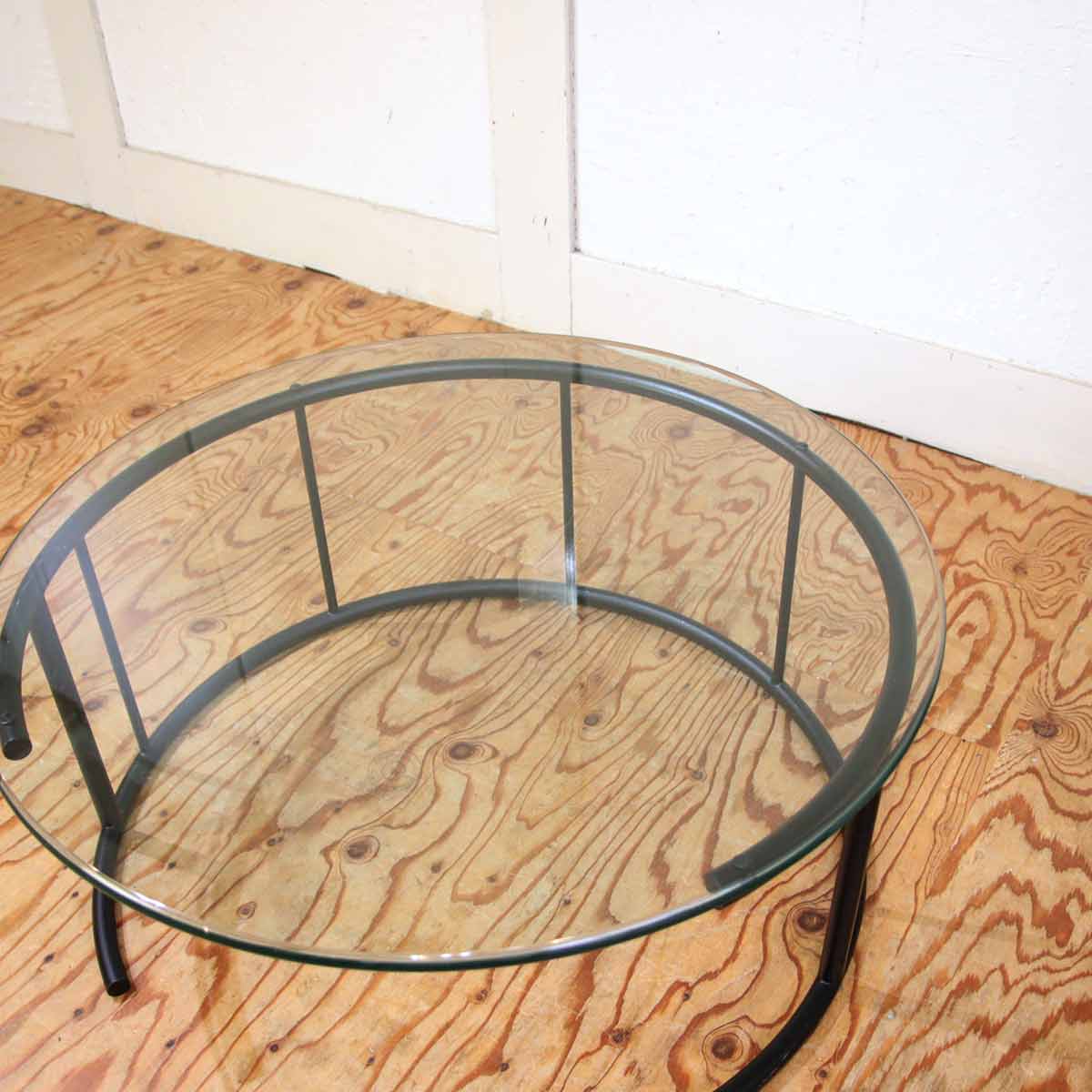 フクラ / HUKLA TMRB ガラスローテーブル M 円テーブル サイドテーブル中古