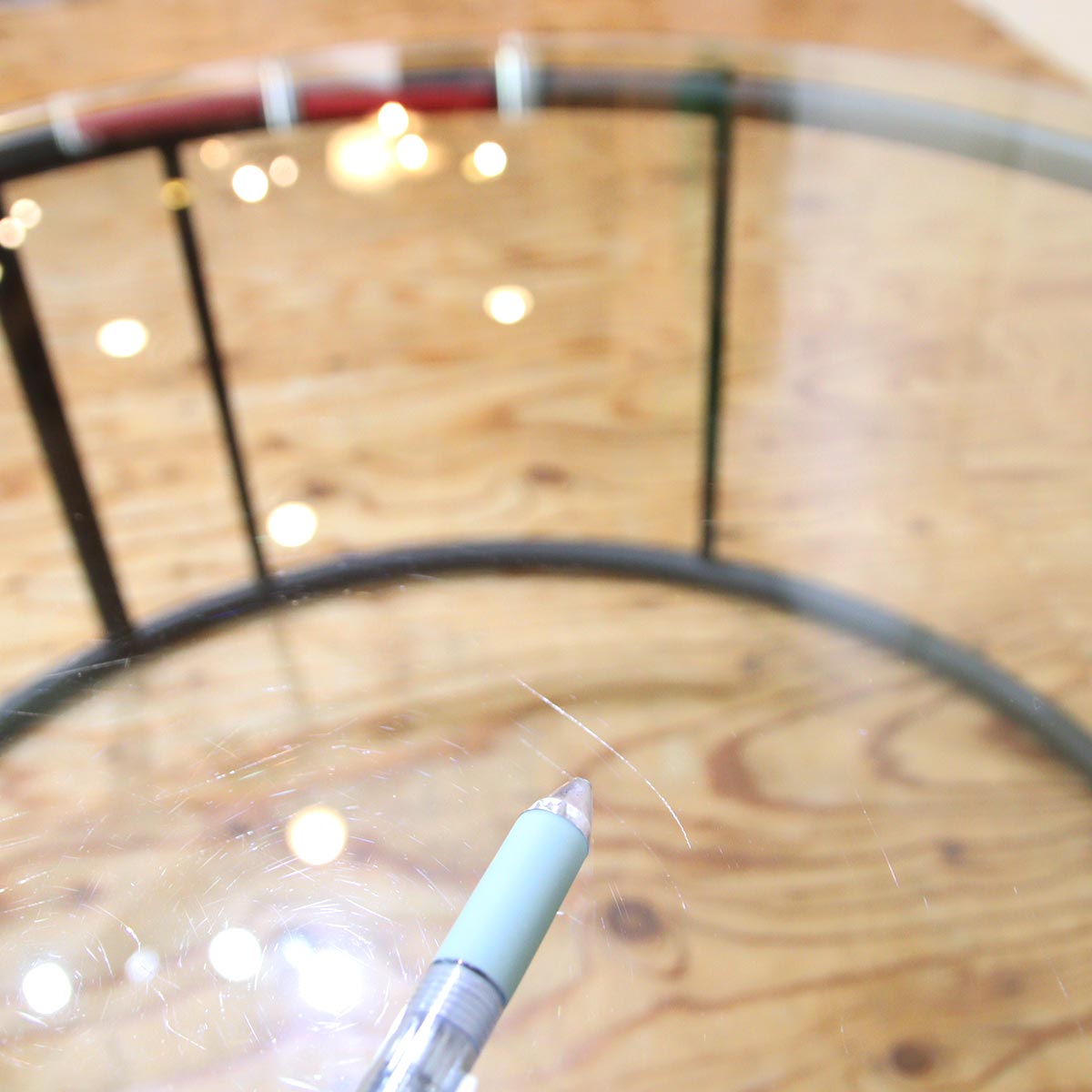 フクラ / HUKLA TMRB ガラスローテーブル M 円テーブル サイドテーブル中古