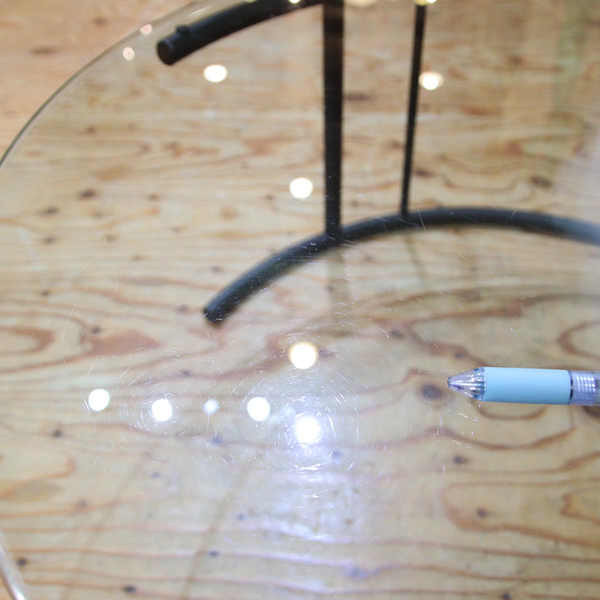 フクラ / HUKLA TMRB ガラスローテーブル M 円テーブル サイドテーブル中古