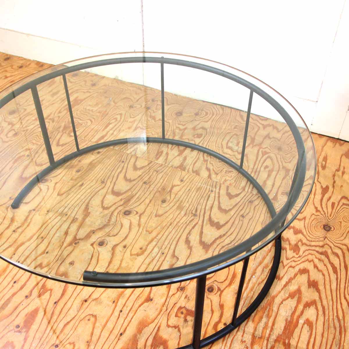 フクラ / HUKLA TMRB ガラスローテーブル L 円センターテーブル 中古
