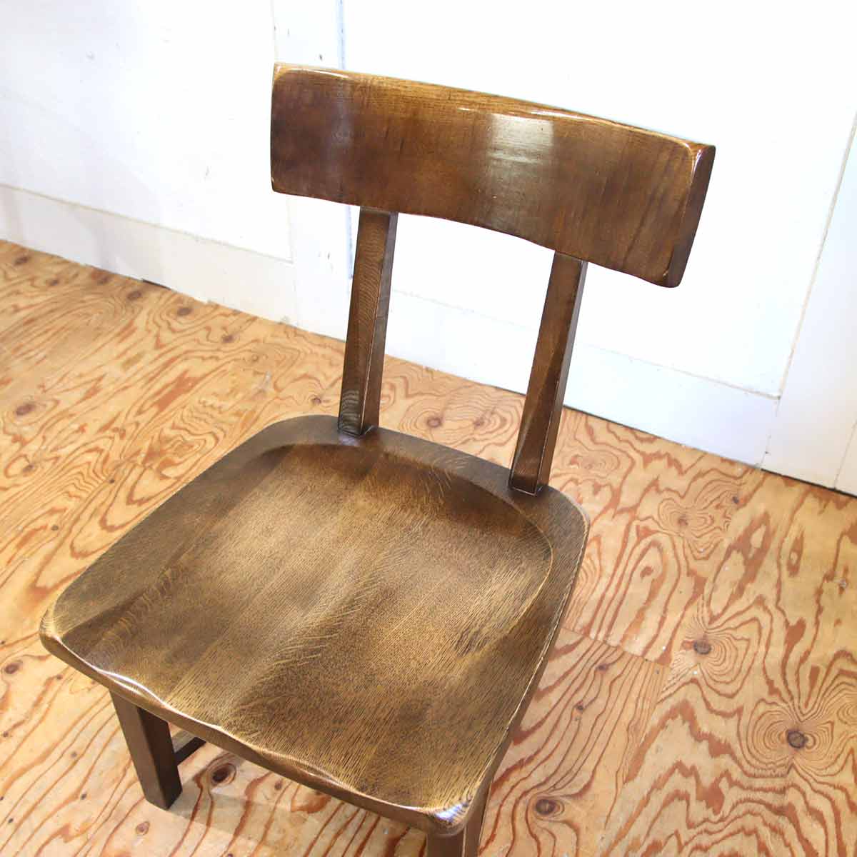 柏木工 / KASHIWA ウィルダネス サイドチェア ダイニングチェア 飛騨の家具 無垢材 低めチェア【1】 中古