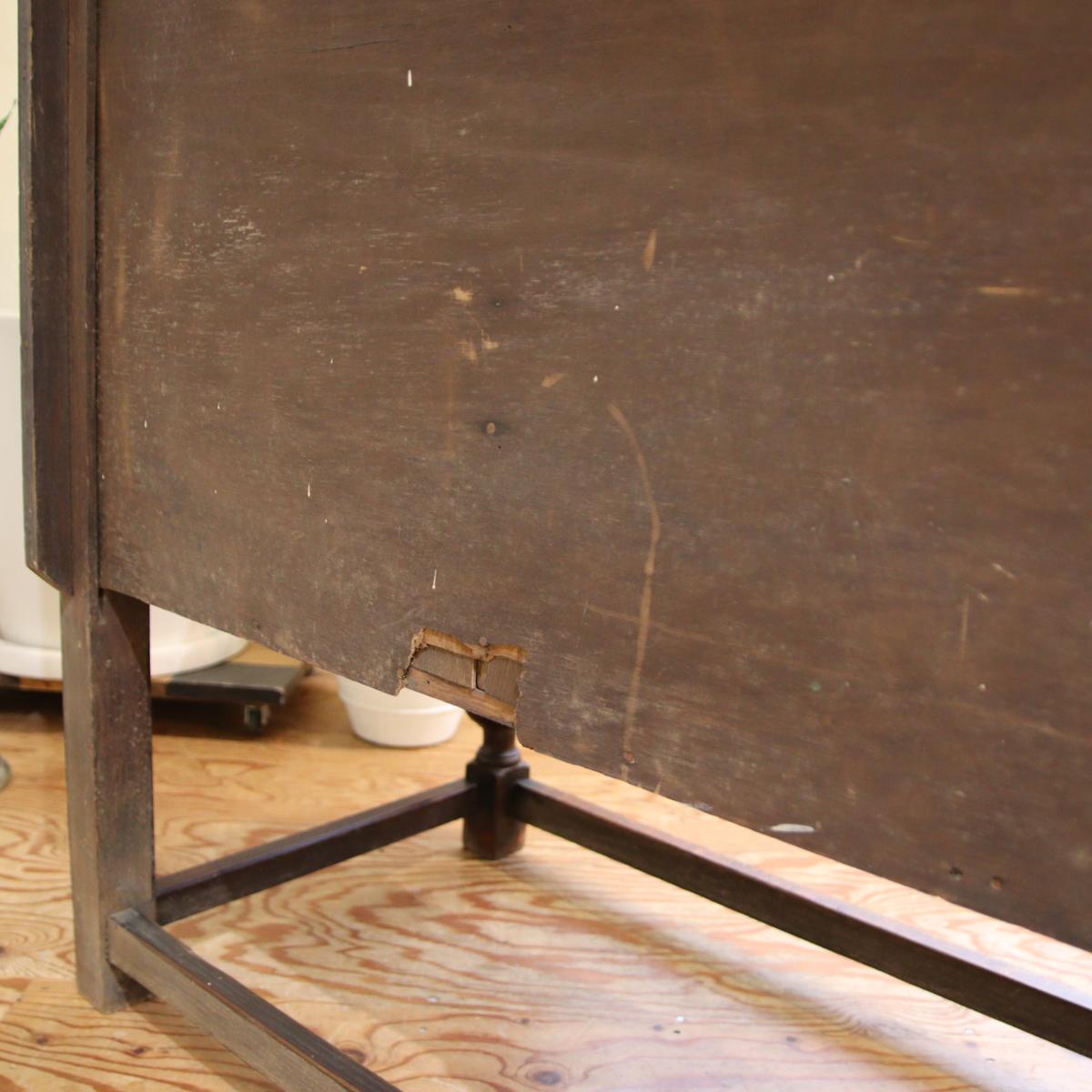 英国アンティーク ミラー付き バッフェ キャビネット エレガント