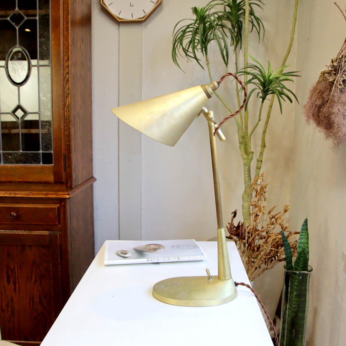 フタガミ /FUTAGAMI デスクランプ 真鍮 鋳肌デスクライト 照明 中古