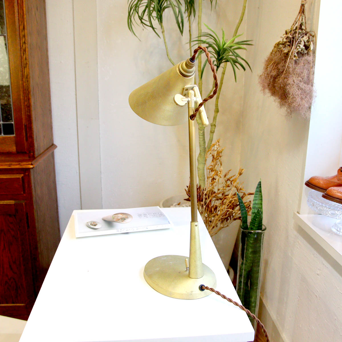 フタガミ /FUTAGAMI デスクランプ 真鍮 鋳肌デスクライト 照明 中古