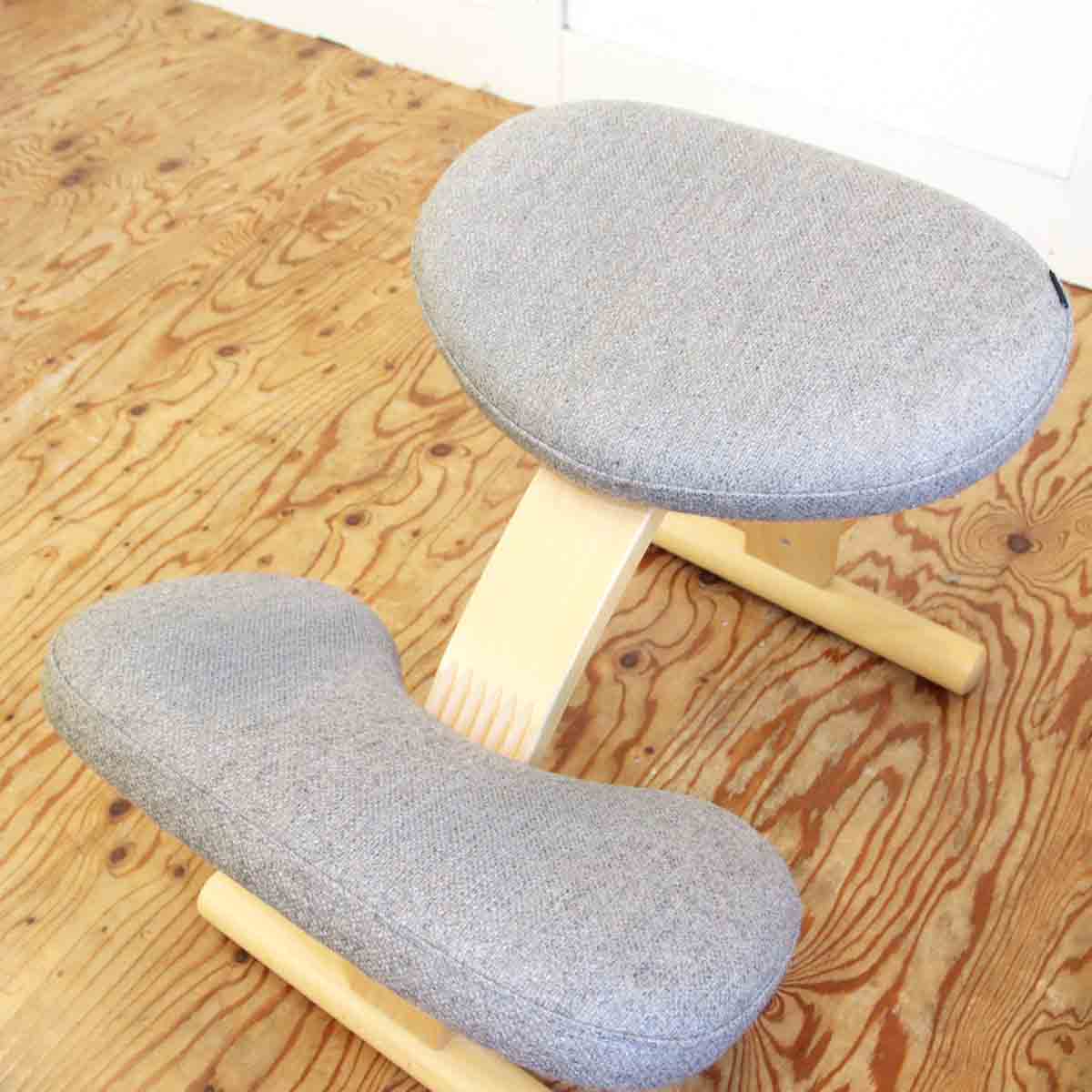 リボ / Rybo バランスチェアイージー グレー  正しい姿勢  キッズチェア 中古