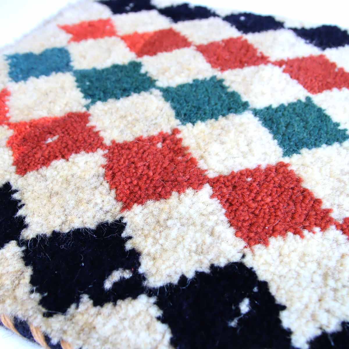 ギャッベ ミニ マット アイボリー 中古